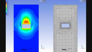 ANSYS 121 ICEM CFD and CFX  Moving Mesh animation [upl. by Euphemie]