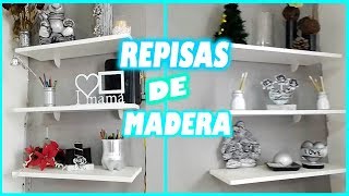 DIY  repisas de madera para pared facil y economico  Elizabeth MC [upl. by Wheaton]