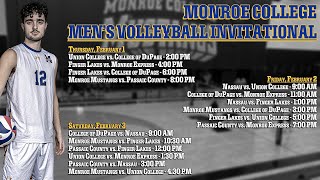 Monroe Mens Volleyball Invitational Monroe Mustangs vs College of DuPage [upl. by Zuleika]