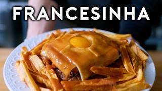 Portugals Most Famous Sandwich Francesinha  Anything with Alvin [upl. by Landan]