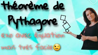 Exercice théorème de Pythagore niveau collège 4ème3ème [upl. by Nibor267]