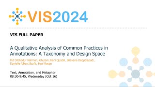 A Qualitative Analysis of Common Practices in Annotations A Taxonomy and Design Space  Fast Forwa [upl. by Anav914]