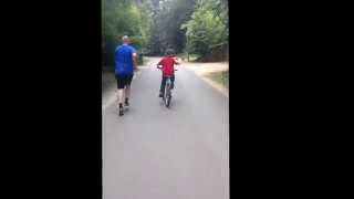 Jake 8 right sided hemiplegia cerebral Palsy riding a bike for the first time [upl. by Ciro]