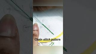 Chain Stitch 🌿 Hand Embroidery chainstitchembroidery youtubeshorts handembroidery shortvideo [upl. by Ahsiekim]