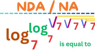 Loglog root 7 of root 7 of root 7  NDANA previous year problem EAG [upl. by Esmerelda]