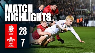 Highlights  England U20 Men v Wales U20 Men  U20 Six Nations [upl. by Marlane4]