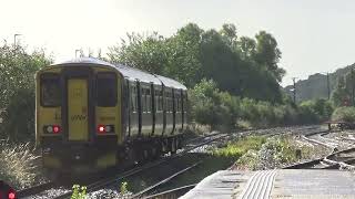 Crediton Railway Station 150266 GWR Departing P1 on 2R51 on 6th July 2024 [upl. by Bilat]