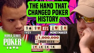 Chris Moneymaker’s Historic Cooler Against Phil Ivey  2003 WSOP Main Event [upl. by Lecram898]