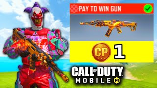 NEW 1 COD POINT PAY TO WIN GUN in COD MOBILE 🤯 [upl. by Boor]