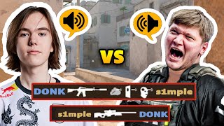 Donk vs s1mple rematch 5000 elo FACEIT with Voice Comms CS2 POV [upl. by Annoynek706]