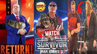 Rock match at SS24 War Games🔥🤯 Paul Heyman returning to WWE 🔥 Off air SmackDown clips😂❤️ [upl. by Hsihsa]