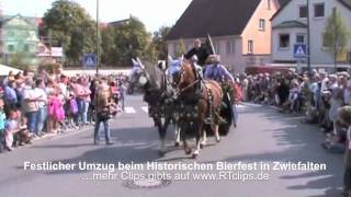 Festlicher Umzug beim Historischen Bierfest in Zwiefalten [upl. by Tebzil349]