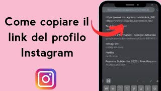 Come copiare il link del profilo Instagram aggiornato  Copia link Instagram [upl. by Manville]