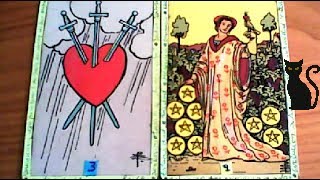 Combinaciones tarot con el TRES de ESPADAS  ARCANOS MENORES DE OROS Por TARA [upl. by Joselyn]