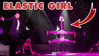 Stretch illusion Don Wayne  Elastic Girl  GRUSS CIRCUS  Fabien Solaz Circus Magic Show [upl. by Aroved834]