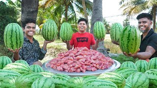 WATERMELON CHICKEN BIRYANI  Yummy Watermelon Dum Biryani Recipe  Village food [upl. by Schug]