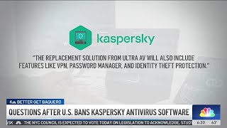 US bans Kaspersky antivirus software but what does it mean for users  Better Get Baquero [upl. by Oremodlab]