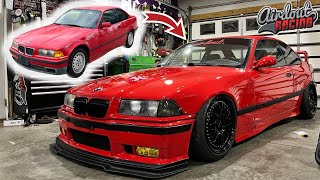 Building a BAGGED BMW E36 in 10 Minutes [upl. by Amilah806]