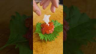 Spicy Tuna Tartar on Shiso Leaf SHORTS [upl. by Manolo]