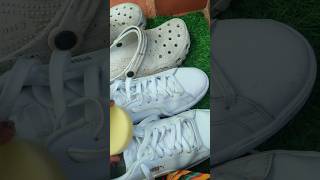 White shoes cleaningshotswhite shoes cleanerjust 2min [upl. by Cony853]