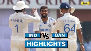 IND vs BAN Highlights 1st Test Day 2 17 Wickets Fall On Day 2 India In Command With A Lead Of 308 [upl. by Esinev]