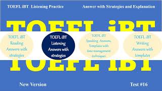 New 2024 TOEFL iBT Listening Test 16  Answers with Explanation [upl. by Redmond]