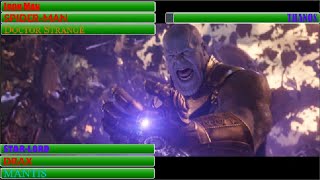 Avengers vs Thanos Battle on Titan With Healthbars Part 1 [upl. by Retsbew801]