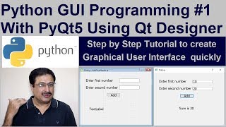 Python GUI Programming Tutorial 1 With PyQt5 using Qt Designer [upl. by Nwahsal]