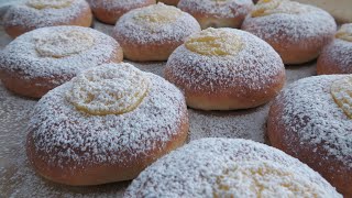 Простой рецепт очень вкусных БУЛОЧЕК с ЗАВАРНЫМ КРЕМОМ к чаю BUNS mit PUDDINGCREME für Kaffee [upl. by Htebsle]