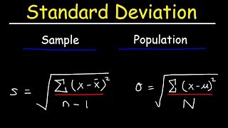 Standard Deviation Formula Statistics Variance Sample and Population Mean [upl. by Asamot]