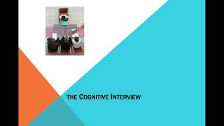 Memory  The Cognitive Interview [upl. by Lacombe]