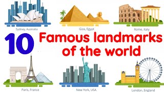 landmarks of the world  Famous landmarks famous landmarks in the world Top 10 landmarks for kids [upl. by Ahsiened]