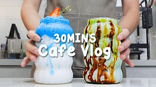 🤍드디어 신메뉴 나왔다🎉30mins Cafe Vlog카페브이로그Cafe VlogASMRTasty Coffee272 [upl. by Norrat]