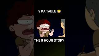 9 ka Table 😂 cartoonshorts cartoon viralshorts funnyvideo shorts [upl. by Anibas]