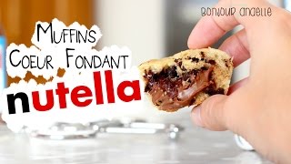 Comment faire des MUFFINS au NUTELLA   RECETTE facile pâte muffins sans lait [upl. by Belva]