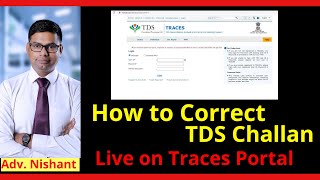 How to Correct TDS Challan on Trace Portal  TDS Challan Correction  TDS Challan [upl. by Ynttirb162]