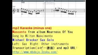 Michael Brecker  Nascente Transcription and Karaoke [upl. by Starbuck]