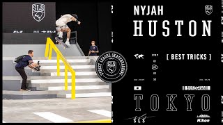 Nyjah Huston 2023 SLS Tokyo  Best Tricks [upl. by Lucio638]