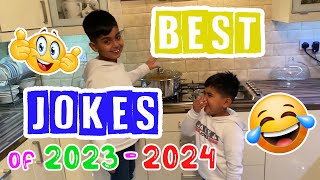 Best Jokes in 2024 amp BLOOPERS  DAD JOKES  Dont Laugh Challenge [upl. by Nwahshar]