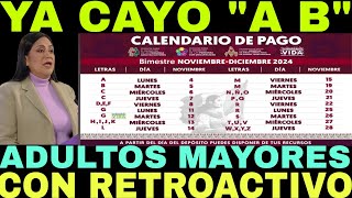 🔥RETROACTIVO 🎉YA CAYO quotA y Bquot ADELANTAN quotCquot 💥 ADULTOS MAYORES 6000 ADULTOS MAYORES PENSIÓN [upl. by Aihsekel]