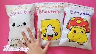 asmr blind bag  mushroom 🍄 social media  🩷😋 [upl. by Retsevel]