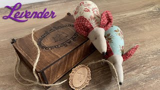 PDF Instructions for lavender mouse with wooden box and tag Make someone happy with a gift [upl. by Aivuy]