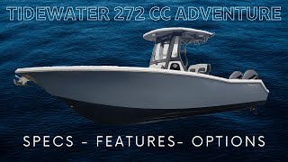 Brand New 2024 Tidewater 272 CC Adventure Walkthrough Boat Review [upl. by Eniamej]