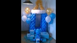 DECORACIÓN CON GLOBOS PARA BABY SHOWER [upl. by Roswald]