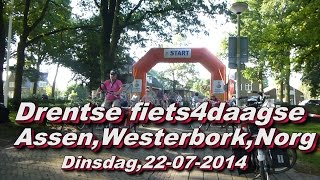 Fiets4daagse AssenWesterborkNorg 22 07 2014 [upl. by Idoj]