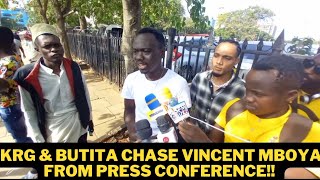 MASKINI JEURI VINCENT MBOYA CHASED BY KRG amp BUTITA AS THEY ADDRESS MEDIA  ERIC OMONDI DJ SHITI [upl. by Lunsford]