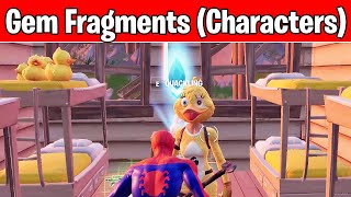 Collect Gem Fragments near Characters All locations  Fortnite Chapter 3 Shanta Quests [upl. by Alviani125]