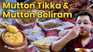 Mutton Tikka  Mutton Beliram in Desi Ghee at Bablu Chic Inn  Unlock Delhi [upl. by Tam458]