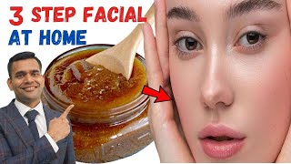 3 Step Facial At Home For Radiant Glow And Clear Skin [upl. by Nerta]