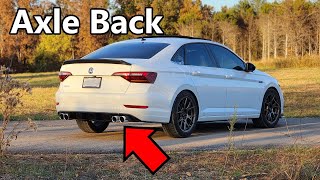 Revs with ECS Tuning Axle Back Exhaust on Mk7 Jetta 14 [upl. by Mcloughlin968]